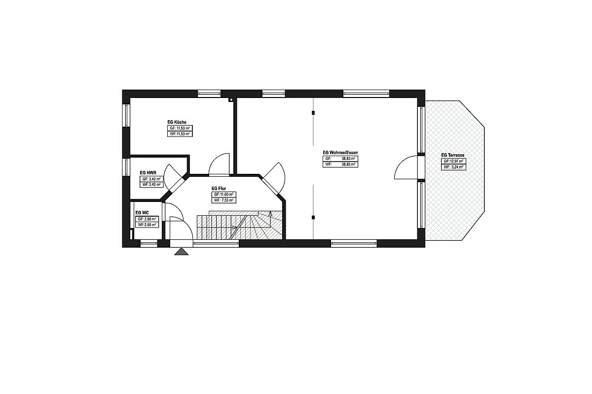 Haus Kauf 22926 Ahrensburg Grundriss Erdgeschoss